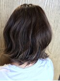 小顔大人外ハネレイヤーボブ ひし形クビレスタイル
