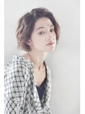 くせ毛風フラッフィーボブ