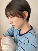 耳掛けショート × シースルーバング