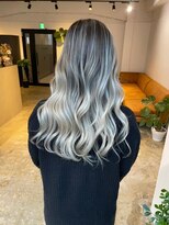 メリー オオサカ(Merly Osaka)&nbsp;コントラスト バレイヤージュ_ホワイトグレーアッシュ_