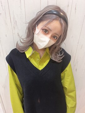 ヘアーグランデシーク(Hair Grande Seeek) 韓国風ダブルカラーハイトーンラベンダーベージュ☆