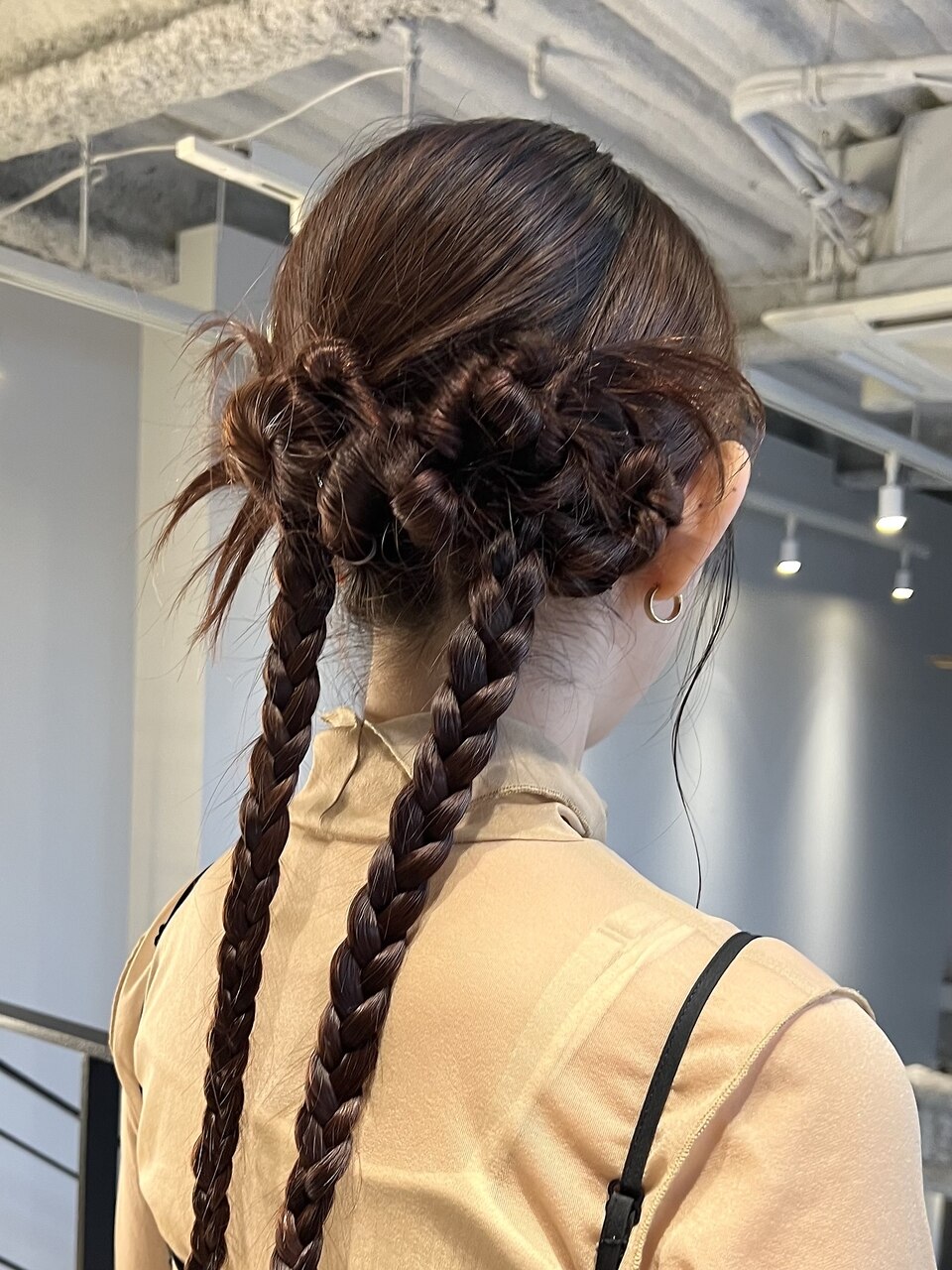 結婚式参列ヘアセットアレンジカチモリ三つ編み/今枝：L189706579