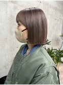 レイヤーカット/ピンクベージュ/ブリーチあり/恵比寿