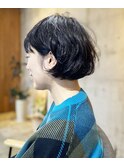 耳掛けショートボブ  [ショート/パーマ/神戸/三宮/元町/縮毛矯正