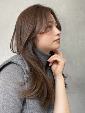 ノイ(noi) 顔周りレイヤーカットくびれヘアミルクティーベージュカラー