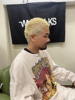 メリケンバーバーショップ トーキョー(MERICAN BARBERSHOP TYO)&nbsp;ハイライト/マッシュパーマ/ウルフ/アッシュブラック114