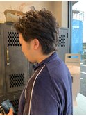 リバースアップバングスパイラルパーマパーマショート短髪