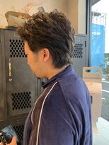 アチーブ ヘア デザイン(achieve hair design)&nbsp;リバースアップバングスパイラルパーマパーマショート短髪