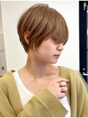 Say.岩井　前髪長めショート×ベージュカラー