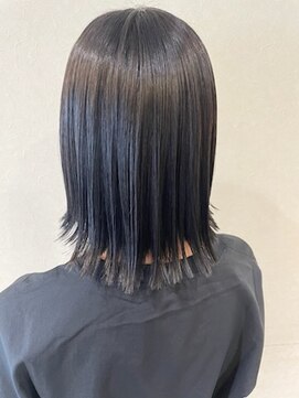 スーパーカット 元町店(SUPER CUT) 切りっぱなしボブ タッセルボブ 縮毛矯正 美髪カラー