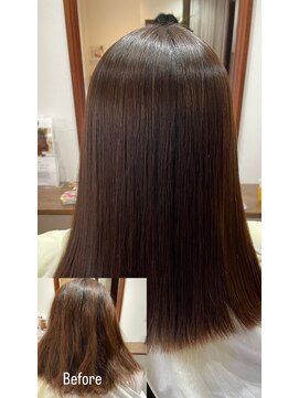 オルブライト(Albright) 低ダメージ縮毛矯正Beforeafter