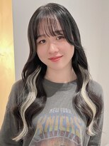 アルファバイオリカ(ALPHA by ORIKA)&nbsp;黒×金 黒髪ロングにブロンドインナー♪