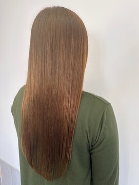 カノエ 福岡香椎店(canoe) ブラウンベージュ　髪質改善ストレート　ロングストレート　艶髪