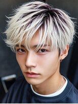 メンズオリノ 西田辺 阿倍野(men's olino)&nbsp;men'sブロンド シャドールーツ マッシュ　ストリート