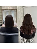 リゼル シブヤ(RISEL SHIBUYA)&nbsp;エクステ80本でボブから自然なロングヘアにイメチェン