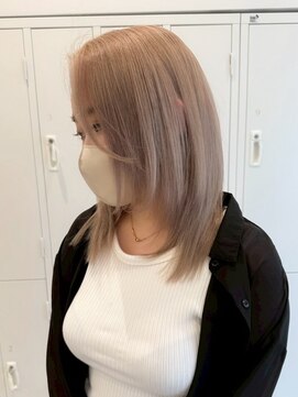 モク 立川(moc) 韓国風レイヤーカットブリーチダブルカラー前髪