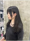 ハイライトカラーミルクティーベージュレイヤーカット