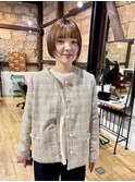 ショートボブハイライトレイヤーカットヘアセット髪質改善天文館