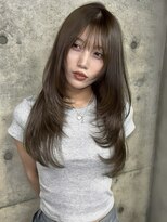 アイヴァン(AIVAN) 顔周りミディアムレイヤーハッシュカットカカオブラウンiii