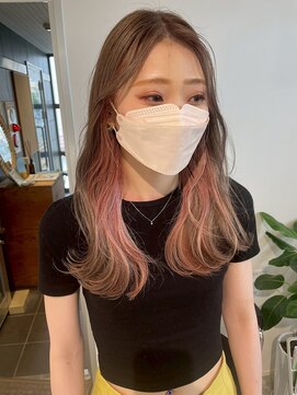  fit stand 千葉/ショートボブ/カット/パーマ/ダブルカラー/トリートメント/縮毛矯正 イメチェン/ピンクベージュ/アンブレラカラー[千葉]