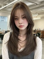 フォルテ 天神大名(FORTE)&nbsp;ラテグレージュ/顔周りレイヤー/韓国巻き/結べるレイヤーカット