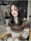レイヤーカット 顔周りカット 小顔ヘア 韓国 人気 アッシュ 下北