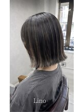 リノヘア(Lino)&nbsp;外ハネ切りっぱなしボブに糸ハイライトで立体感と筋感アップ♪