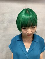 ロア 福岡天神本店(LORE) 個性派グリーン☆インナーネイビー