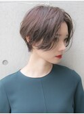 ハンサムショート×グレージュカラー