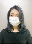透け感のあるマットグレー