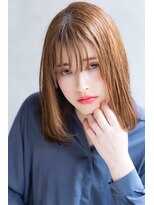 メーヴェ(Mowen) mowen×切りっぱなし×顔周りレイヤー×ハイライト×ベージュ