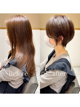 ビューイースト 亀戸 錦糸町(VIEW EAST) バッサリショート/前髪/マロンベージュ