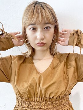 アルバム 新宿(ALBUM SHINJUKU) シンプルストレート_ミニウルフテラコッタくすみブルー_28798