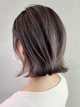 アイティーバイアルバム 下北沢店(IT by ALBUM) グレーボブ_ココアブラウンフリンジウェーブ_ba300461