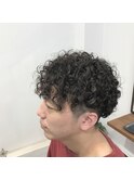 メンズのスパイラルパーマスタイル♪