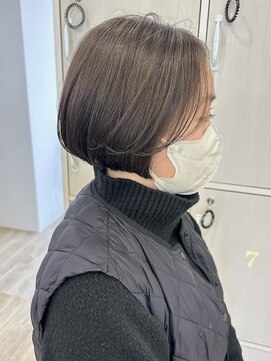 ジュエ ヘアー デザイン(Jue hair design) ハイライトで透明感ばっちりミニボブ