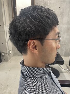 フイ 自由が丘(men's salon Hui) メンズ/アップバング/ツーブロックマッシュ/束感ショート波巻き