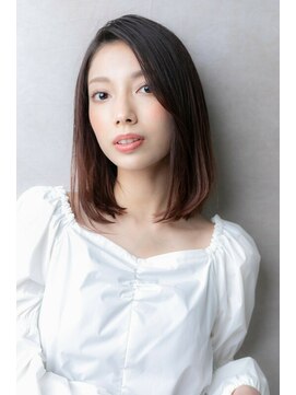 カバーヘア ブリス 川口(COVER HAIR bliss) □グラデーションカラーかきあげボブディ306★川口20代30代40代