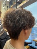 スタイリングなし無造作ツイストスパイラルパーマ襟足札幌