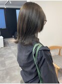 透明感カラーオリーブベージュ*くびれミディアムレイヤーカット