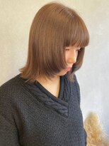 ミュラ(mulah)&nbsp;ボブウルフベージュカラー＊顔まわりレイヤー透明感カラー