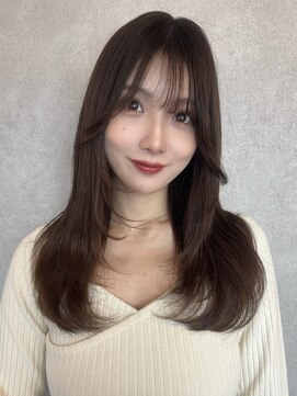 ルームバイシー 新宿(Loom. by Sea) 小顔ワンカール×チョコレートブラウン【新宿/韓国ヘア】