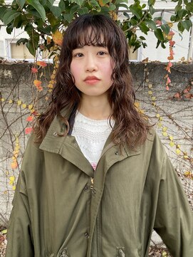 フェンヘアーアイス 中目黒(Fen.hair ici) 30代20代ふんわりパーマアッシュベージュロングパーマ
