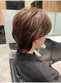 ツーブロック×ウルフカット