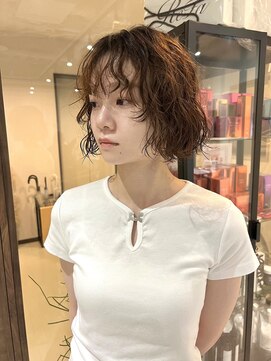 ソイデュエ 梅田(soi due) レイヤーカット/レイヤーボブ/パーマ/前髪あり/@村中仁人