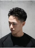 MEN'S/毛流れリバースパーマ×フェード/短髪/ビジネスヘア