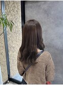 ベージュカラー/ブリーチなしＷカラー/ロング/30代/40代/50代