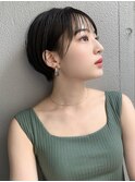 ちぴバングショート丸みショート耳かけマッシュショート銀座前髪