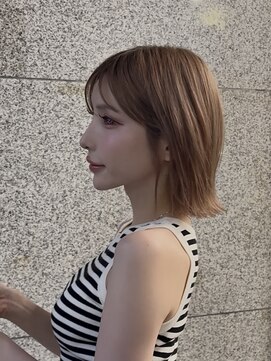 レイヤーボブ外ハネボブ切りっぱなしボブハッシュカット