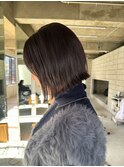 【アッシュグレー×ボブ】